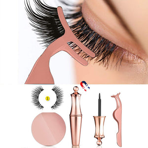 Magnetic False Eyelashes No Glue Full Eye Eyelashes Extension Kit