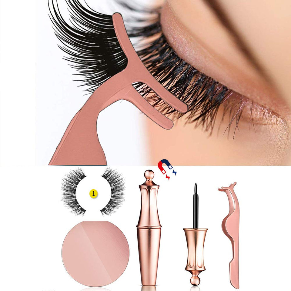 Magnetic False Eyelashes No Glue Full Eye Eyelashes Extension Kit