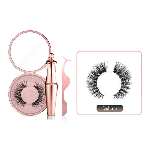 Magnetic False Eyelashes No Glue Full Eye Eyelashes Extension Kit