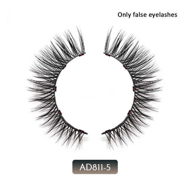 Magnetic False Eyelashes No Glue Full Eye Eyelashes Extension Kit