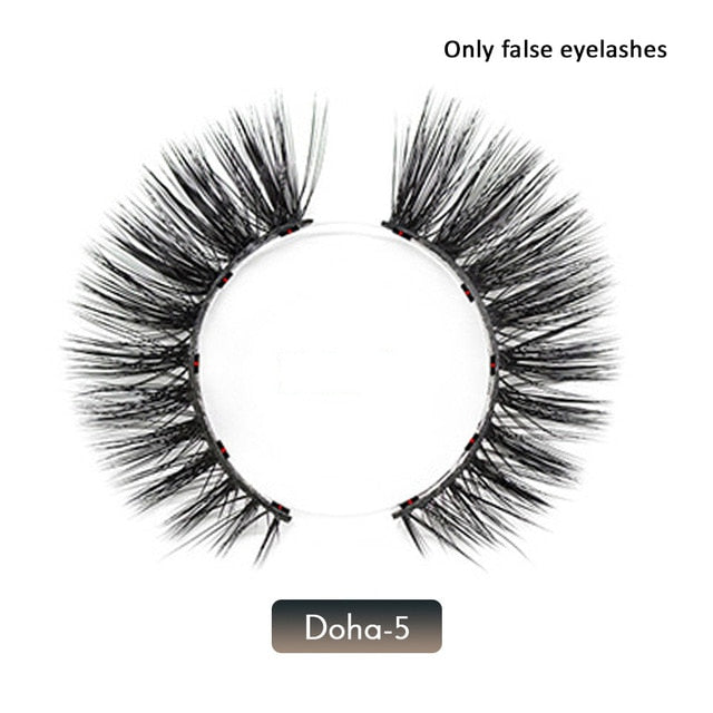 Magnetic False Eyelashes No Glue Full Eye Eyelashes Extension Kit
