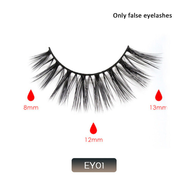 Magnetic False Eyelashes No Glue Full Eye Eyelashes Extension Kit