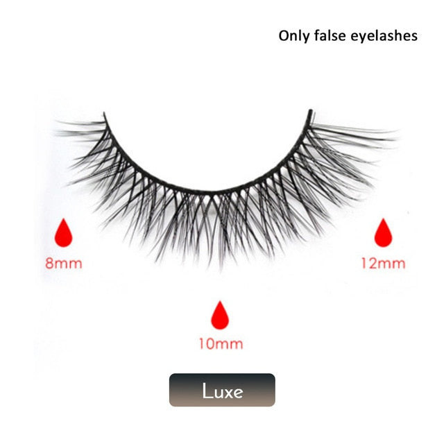 Magnetic False Eyelashes No Glue Full Eye Eyelashes Extension Kit