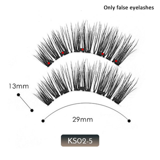 Magnetic False Eyelashes No Glue Full Eye Eyelashes Extension Kit
